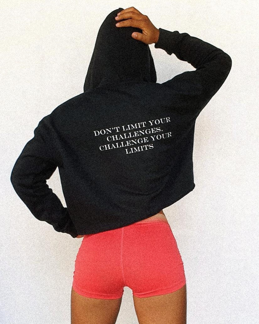 The Inspirational Quote Crop Hoodie