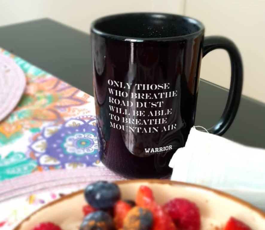 Our Warrior's Latte Mug With Motivational Quote